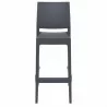 Maya Resin Barstool Dark Gray - Front - Maya Resin Barstool Dark Gray - Front