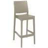 Maya Resin Barstool Dove Gray - Front Angled - Maya Resin Barstool Dove Gray - Front Angled