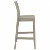 Maya Resin Barstool Dove Gray - Side - Maya Resin Barstool Dove Gray - Side
