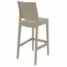 Maya Resin Barstool Dove Gray - Back Angled - Maya Resin Barstool Dove Gray - Back Angled