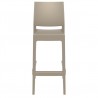Maya Resin Barstool Dove Gray - Front