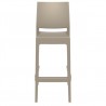 Maya Resin Barstool Dove Gray - Front