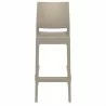 Maya Resin Barstool Dove Gray - Front - Maya Resin Barstool Dove Gray - Front