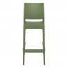 Maya Resin Barstool Olive Green - Front View