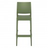 Maya Resin Barstool Olive Green - Front View