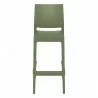 Maya Resin Barstool Olive Green - Front View - Maya Resin Barstool Olive Green - Front View