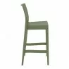 Maya Resin Barstool Olive Green - Side Angle - Maya Resin Barstool Olive Green - Side Angle