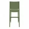 Maya Resin Barstool Olive Green - Back Angle - Maya Resin Barstool Olive Green - Back Angle