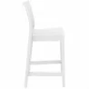 Maya Resin Barstool White - Side - Maya Resin Barstool White - Side