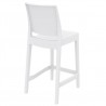 Maya Resin Barstool White - Back Angled