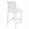 Maya Resin Barstool White - Back Angled - Maya Resin Barstool White - Back Angled