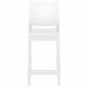 Maya Resin Barstool White - Front - Maya Resin Barstool White - Front