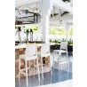 Maya Resin Barstool White - Lifestyle Shot