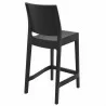 Maya Resin Counter Stool Black - Back Angled - Maya Resin Counter Stool Black - Back Angled