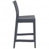 Maya Resin Counter Stool Dark Gray - Side