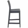 Maya Resin Counter Stool Dark Gray - Side - Maya Resin Counter Stool Dark Gray - Side