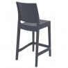 Maya Resin Counter Stool Dark Gray - Back Angled