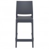 Maya Resin Counter Stool Dark Gray - Front