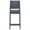 Maya Resin Counter Stool Dark Gray - Front