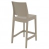 Maya Resin Counter Stool Dove Gray - Back Angled