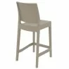 Maya Resin Counter Stool Dove Gray - Back Angled - Maya Resin Counter Stool Dove Gray - Back Angled