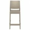 Maya Resin Counter Stool Dove Gray - Front - Maya Resin Counter Stool Dove Gray - Front