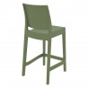 Maya Resin Counter Stool Olive Green - Back Angle