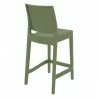 Maya Resin Counter Stool Olive Green - Back Angle - Maya Resin Counter Stool Olive Green - Back Angle