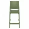 Maya Resin Counter Stool Olive Green - Front - Maya Resin Counter Stool Olive Green - Front