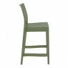 Maya Resin Counter Stool Olive Green - Side Angle - Maya Resin Counter Stool Olive Green - Side Angle
