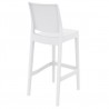 Maya Resin Counter Stool White - Back Angled