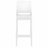 Maya Resin Counter Stool White - Front - Maya Resin Counter Stool White - Front