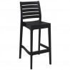 Ares Resin Barstool Black - front Angled