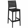 Ares Resin Barstool Black - front Angled - Ares Resin Barstool Black - front Angled