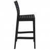 Ares Resin Barstool Black - Side