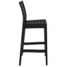 Ares Resin Barstool Black - Side - Ares Resin Barstool Black - Side