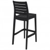 Ares Resin Barstool Black - Back Angled