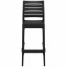 Ares Resin Barstool Black - Back - Ares Resin Barstool Black - Back