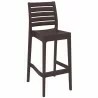 Ares Resin Barstool Dark Gray - front Angled - Ares Resin Barstool Dark Gray - front Angled
