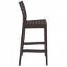 Ares Resin Barstool Dark Gray - Side