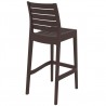 Ares Resin Barstool Dark Gray - Back Angled