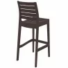 Ares Resin Barstool Dark Gray - Back Angled - Ares Resin Barstool Dark Gray - Back Angled