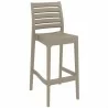 Ares Resin Barstool Dove Gray - front Angled - Ares Resin Barstool Dove Gray - front Angled