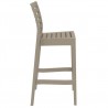 Ares Resin Barstool Dove Gray - Side