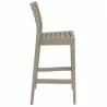 Ares Resin Barstool Dove Gray - Side - Ares Resin Barstool Dove Gray - Side