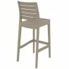 Ares Resin Barstool Dove Gray - Back Angled - Ares Resin Barstool Dove Gray - Back Angled