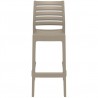 Ares Resin Barstool Dove Gray - Back
