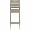 Ares Resin Barstool Dove Gray - Back - Ares Resin Barstool Dove Gray - Back
