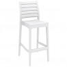 Ares Resin Barstool White - front Angled