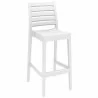 Ares Resin Barstool White - front Angled - Ares Resin Barstool White - front Angled